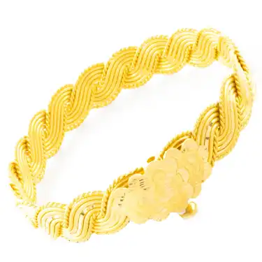 22 Ayar Örgülü Kelepçe Bilezik