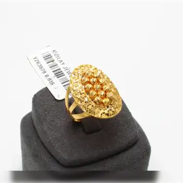 22 Ayar Oval Dorikalı Yüzük