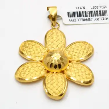 22 Ayar Papatya Tasarım Kolye Ucu