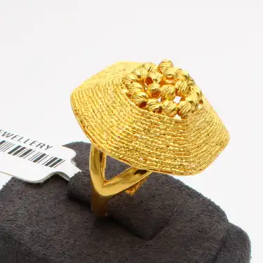 22 Ayar Parmak izi Dorikalı Yüzük