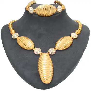 22 Ayar Parmak İzi Taşlı Set