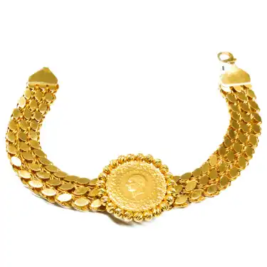 22 Ayar Pullu Dorika Çeyrek Bileklik