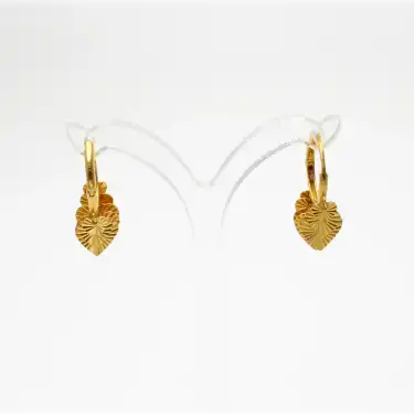 22 Ayar Pullu Kalp Model Küpe