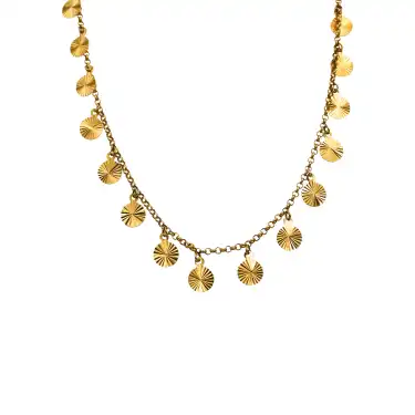 22 Ayar Pullu Minimal Kolye