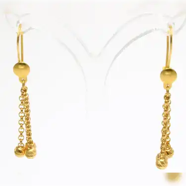 22 Ayar Püskülü Dorikalı Küpe