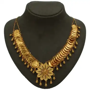 22 Ayar Reşatlı Kişnişli Kolye