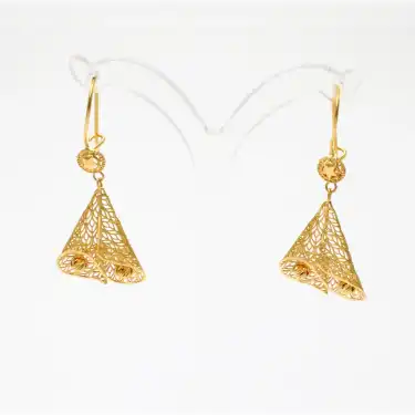 22 Ayar Sallamalı Dorikalı Küpe