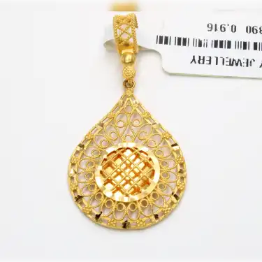 22 Ayar Sallantılı Aynalı Kolye Ucu