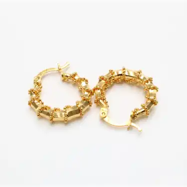 22 Ayar Sarmal Aynalı Küpe