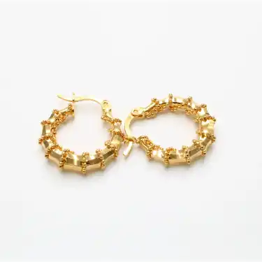 22 Ayar Sarmal Aynalı Küpe