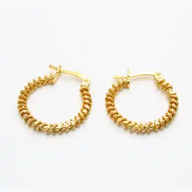 22 Ayar Sarmal Halka Küpe