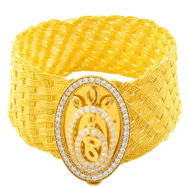 22 Ayar Sepet Model Taşlı Kelepçe