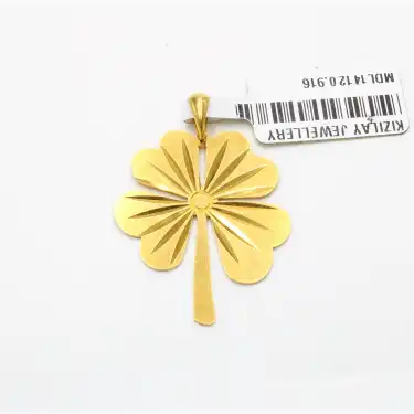 22 Ayar Şık Cigold Yonca Kolye Ucu