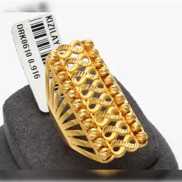 22 Ayar Sonsuzluk İşlemeli Dorika Yüzük