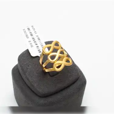 22 Ayar Sonsuzluk Kaburga Yüzük