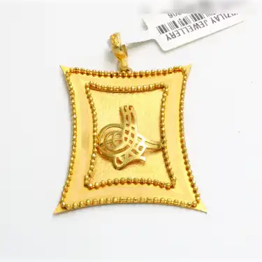 22 Ayar Tablo Model Dorikalı Kolye Ucu