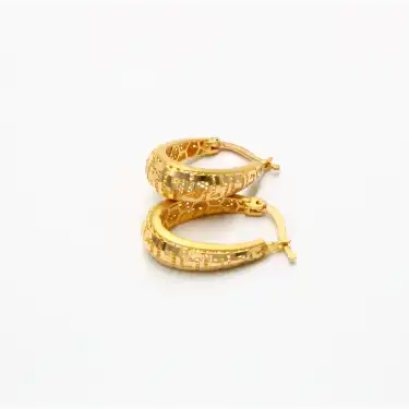 22 Ayar Tasarım Desenli Küpe