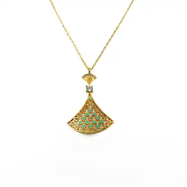 22 Ayar Tasarım Taşlı Kolye