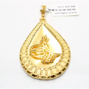 22 Ayar Tasarım Tuğra Kolye Ucu