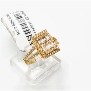 22 Ayar Taşlı Baget Yüzük