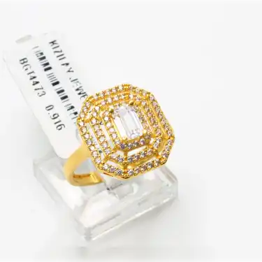 22 Ayar Taşlı Baget Yüzük