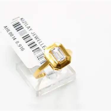 22 Ayar Taşlı Baget Yüzük