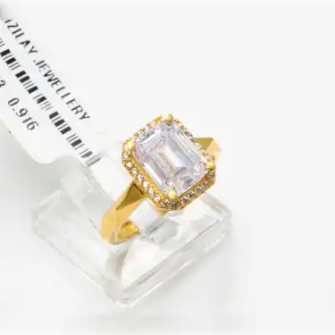 22 Ayar Taşlı Baget Yüzük