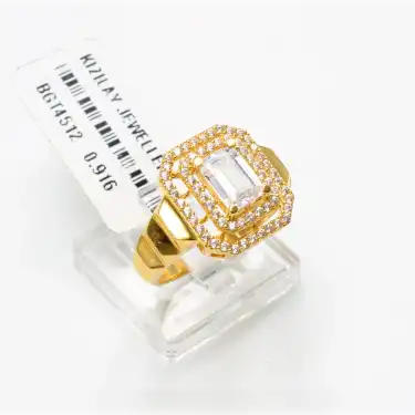 22 Ayar Taşlı Baget Yüzük