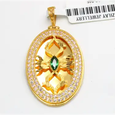 22 Ayar Taşlı Tasarım Kolye Ucu