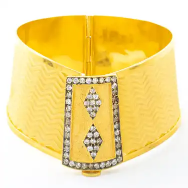 22 Ayar Taşlı Zigzag Model Trabzon Kelepçe