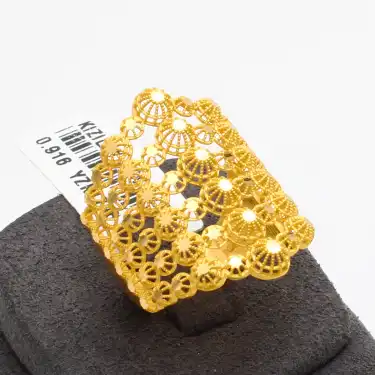 22 Ayar Tül Tasarım Yüzük