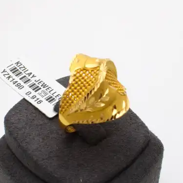 22 Ayar Tül Tasarım Yüzük