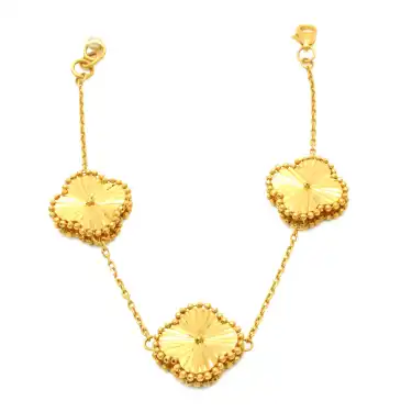 22 Ayar Üçlü Yonca Bileklik