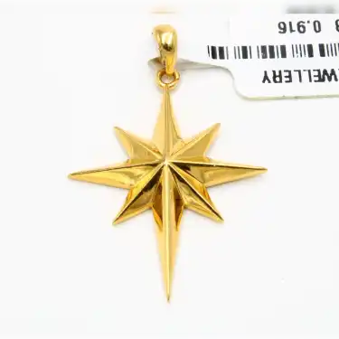 22 Ayar Yıldız Kolye Ucu