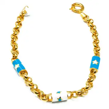 22 Ayar Yıldız Zincir Bileklik