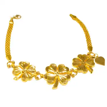 22 Ayar Yonca 3lü Bileklik