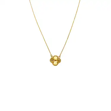 22 Ayar Yonca Minimal Kolye