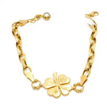 22 Ayar Yonca Zincir Bileklik