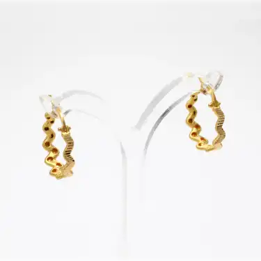 22 Ayar Zigzag Küpe