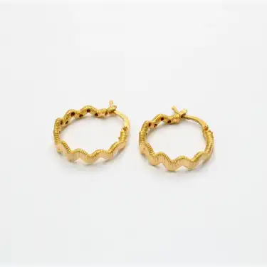 22 Ayar Zigzag Küpe