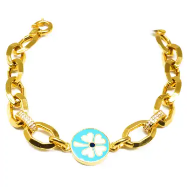 22 Ayar Zincir Yonca Bileklik