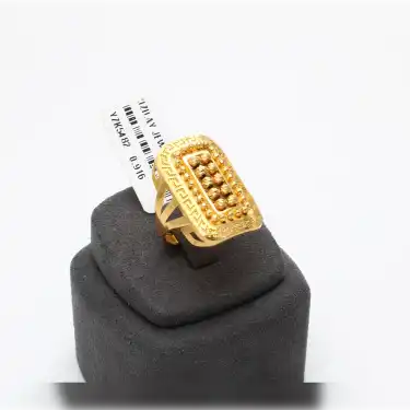 22 Dorikalı Kare Yüzük