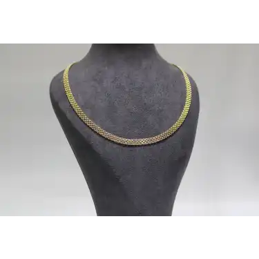 14 Ayar Altın İtalyan Model Dövme Hasır Kolye