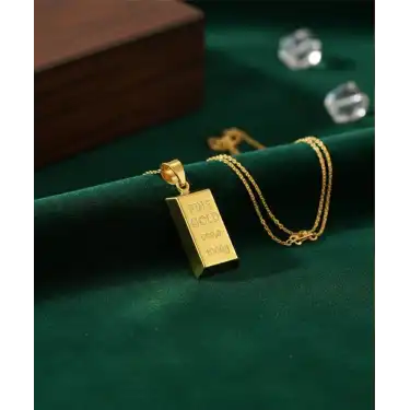 1 gr (GRAM) Külçe Kolye Ucu 14 Ayar Altın