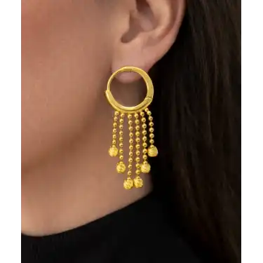 14 Ayar Dorikalı Halka Küpe 2.54GR UME0139