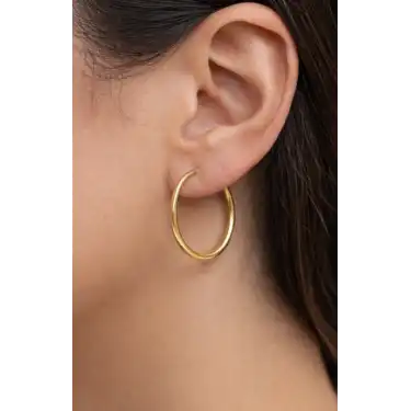 14 Ayar Altın Halka Küpe KPE1365