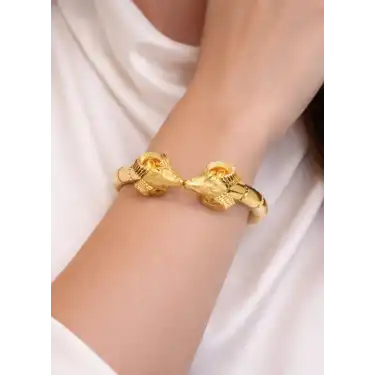 22 Ayar Altın Koçbaşı Modeli Kelepçe Bilezik 20.87 GR KLP2388