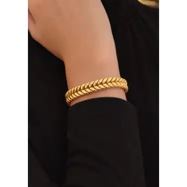 22 Ayar Altın Başak Modeli Kelepçe Bilezik 16.64 GR KLP2089