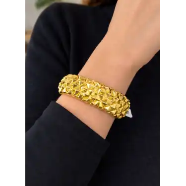 22 Ayar Altın Piramit Modeli Kelepçe Bilezik 15.09 GR KLP0905