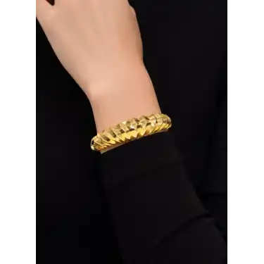 22 Ayar Altın Sıralı Kelepçe Bilezik 12.77 GR KLP1904